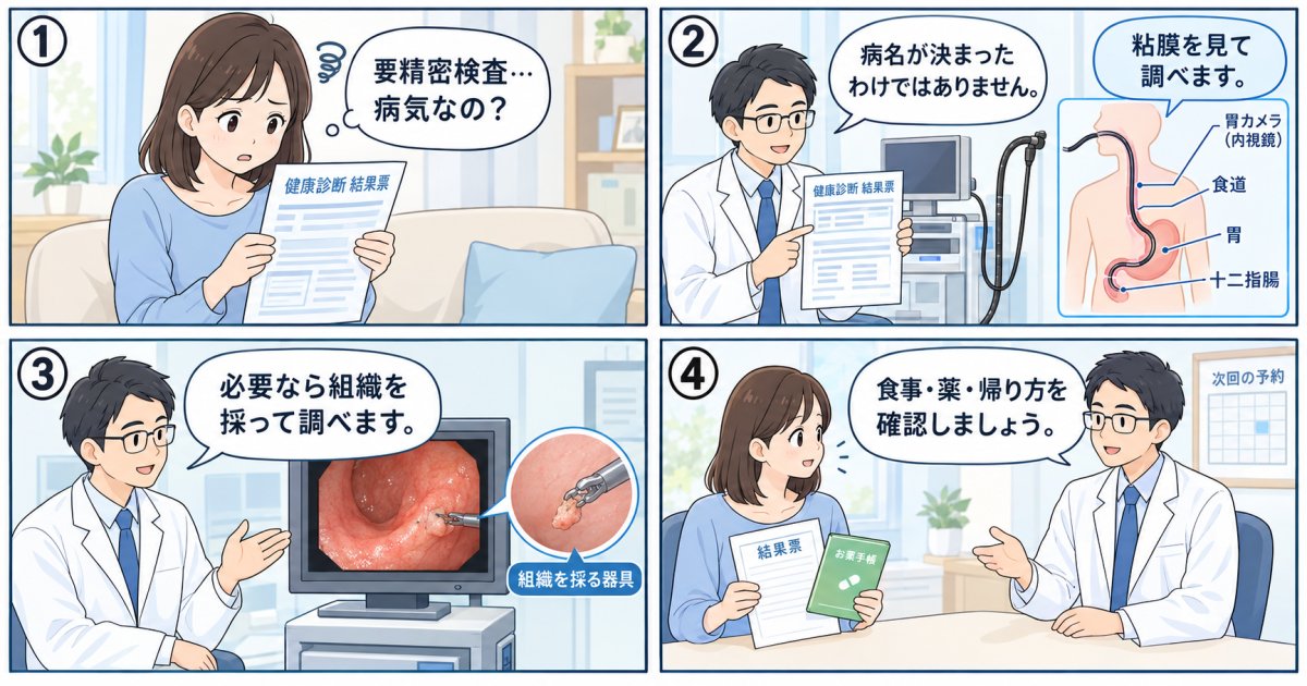 バリウムで要精密検査、胃カメラが不安な方へ｜意味と受診準備